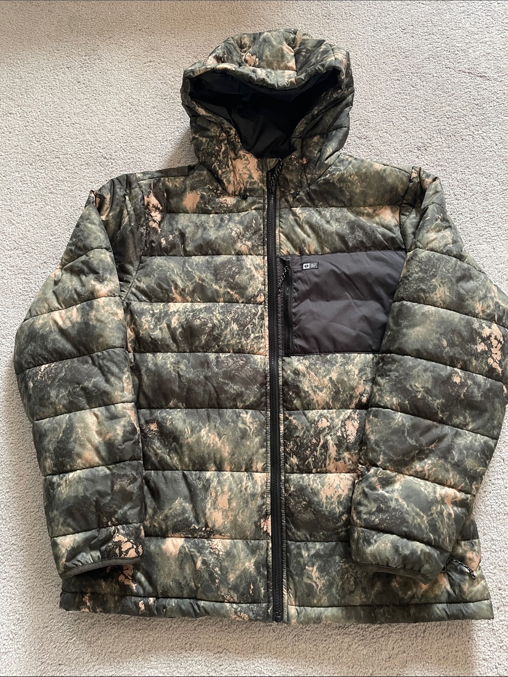 Salty Crew Barrier Insulated Hooded Jacket Mens Camo Puffer NWT Size Large
